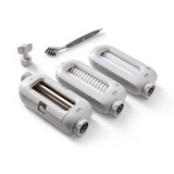 3-Piece Pasta Roller and Cutter Set with metal components on a white background.