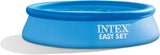 Blue inflatable Intex Easy Set pool on a white background