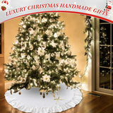 Decorated Christmas tree with lights and ornaments in a room setting.