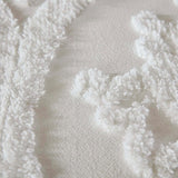 Close-up of textured white fabric