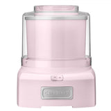 Cuisinart Pink Frozen Yogurt Ice Cream & Sorbet Maker on white background.