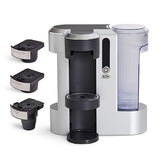 Deluxe Coffee Maker Machine with attachments on a white background.