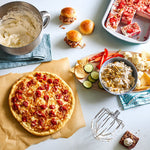 Display of food made with the Deluxe Electric Stand Mixer