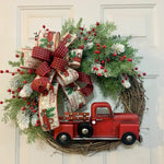 New Red Truck Christmas Wreath