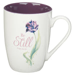 Purple Bloom Ceramic Coffee Mug