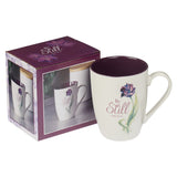 Purple Bloom Ceramic Coffee Mug