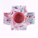 Pink Petal Floral Ceramic Coffee Mug