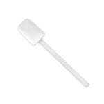 White mix and scraper spatula on a white background.