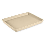 Beige baking tray on a white background.