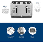 4-Slice Stainless Steel Toaster
