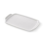 White rectangular Stoneware Serving and Cooking Tray on a white background.