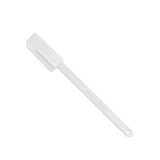 White, mini skinny kitchen scraper spatula on a white background.