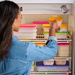 Small Freezer Containers with Lids in Refrigerator